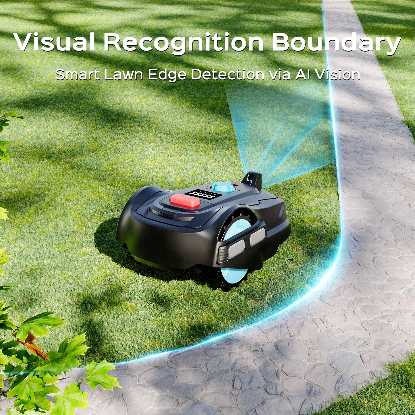 YARDCARE M800PLUS Robotic Lawn Mower with Visual Recognition Boundary