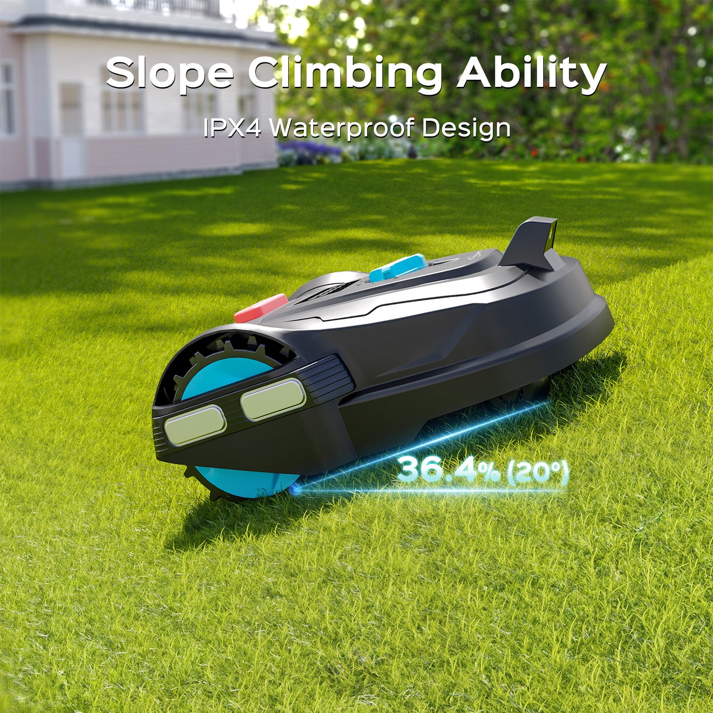 YARDCARE M800PLUS Robotic Lawn Mower with Slope Climbing Ability