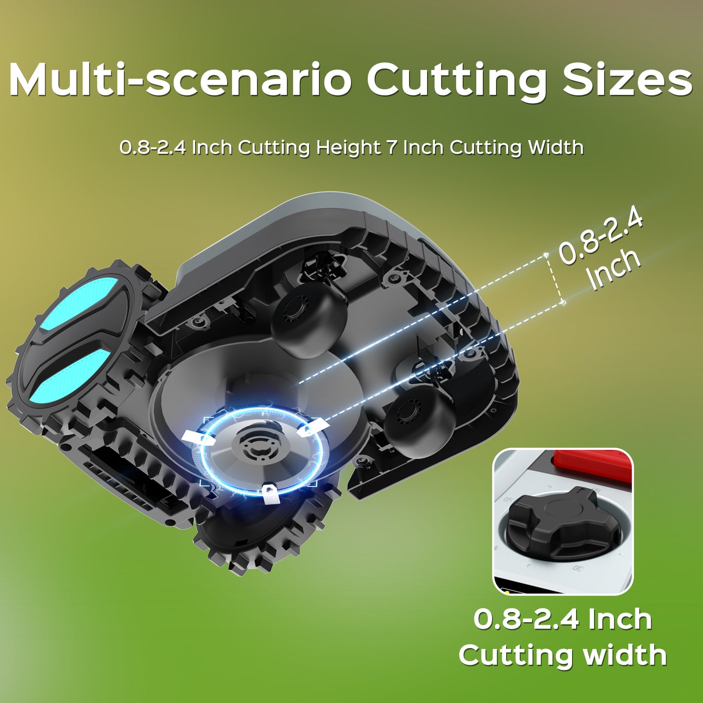 YARDCARE E400 Robotic Lawn Mower with Multi-scenario Cutting Sizes