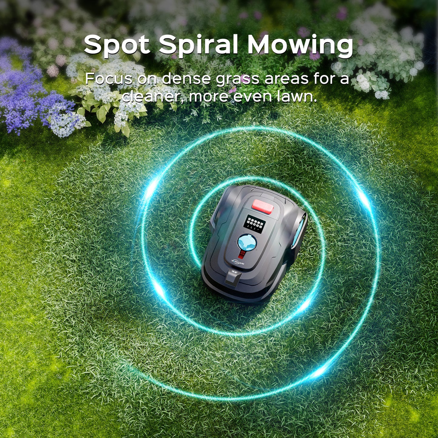 YARDCARE M800PLUS Robotic Lawn Mower with Spot Spiral Mowing