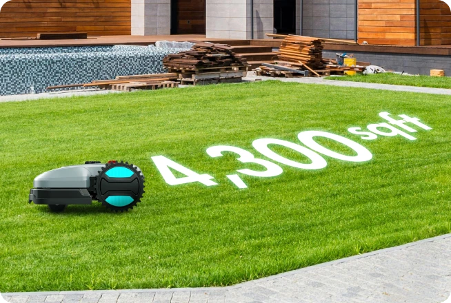 YARDCARE E400 Robotic Lawn Mower with a maximum working area of 4,300 square feet