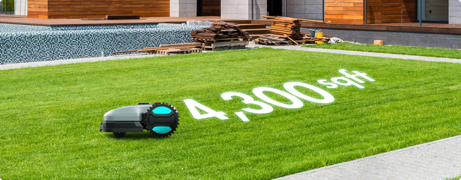 YARDCARE E400 Robotic Lawn Mower Ideal for Lawns up to 4300sqft