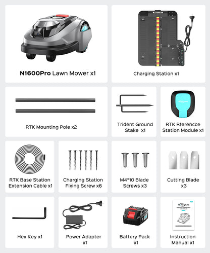 YARDCARE N1600PRO Robotic Lawn Mower