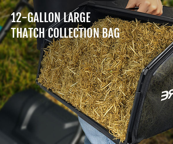 YARDCARE Dethatcher & Scarifier with Large Thatch Collection Bag