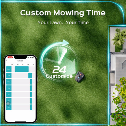 YARDCARE M800PLUS Robotic Lawn Mower with Custom Mowing Time