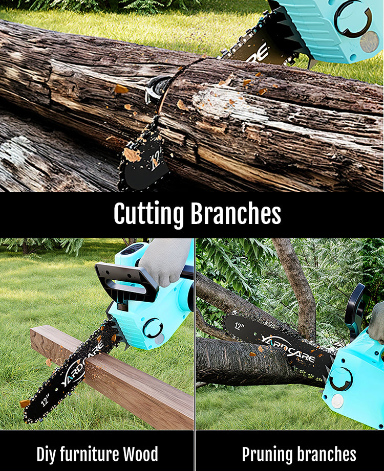 YARDCARE 12inch Brushless Chain Saw for Multi Uses 