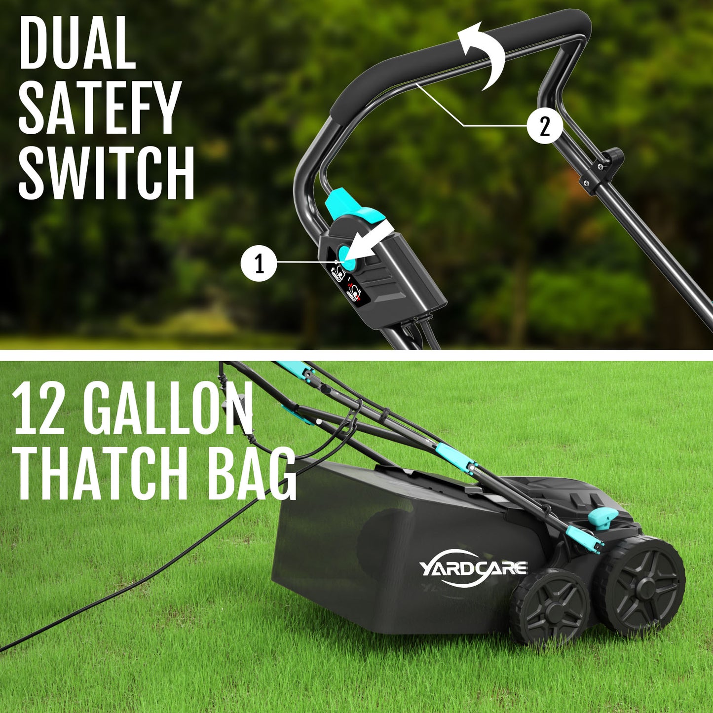 16" 2-in-1 Dethatcher & Scarifier